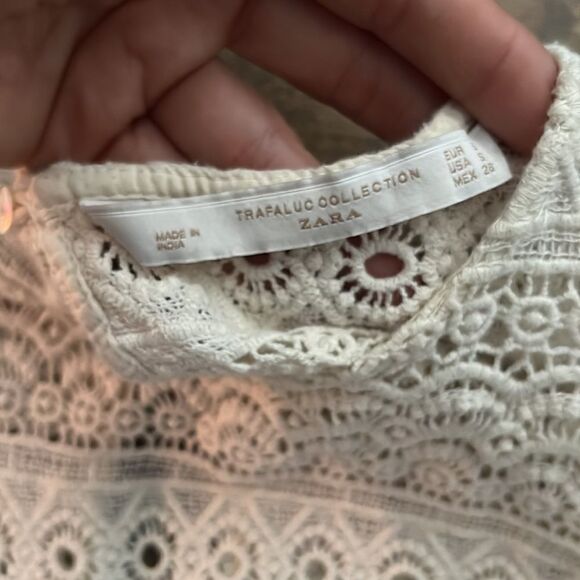 Zara trafaluc crochet elastic waist top Sz-Small - Picture 6 of 10